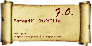 Faragó Otília névjegykártya